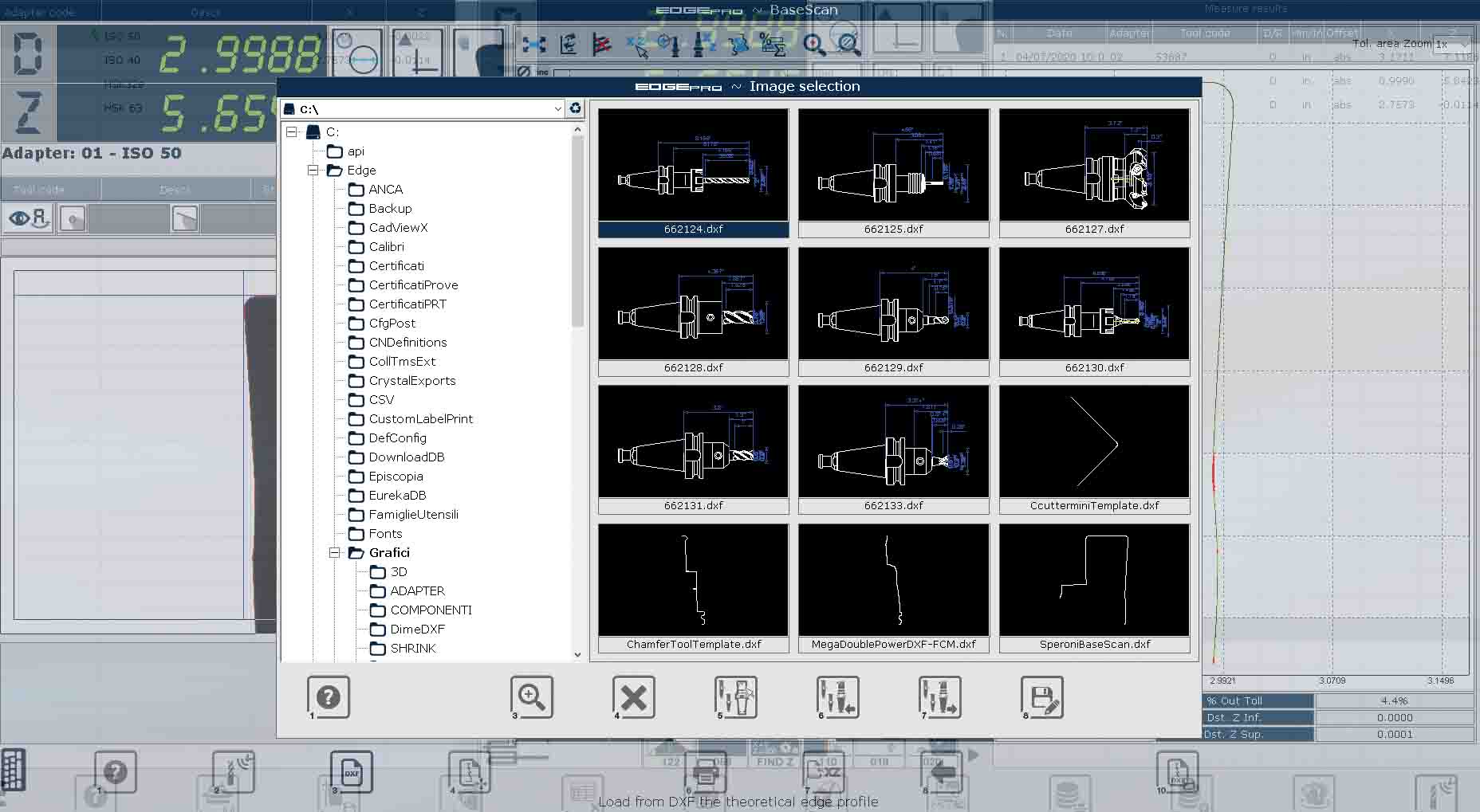 Edge Pro Base Scan screen capture.
