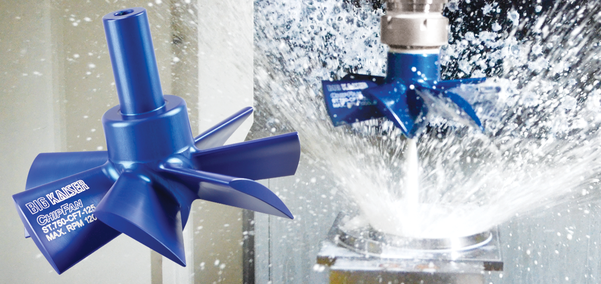 ChipFan blowing away chips with air and coolant.