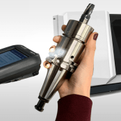 Scanning a tool holder.